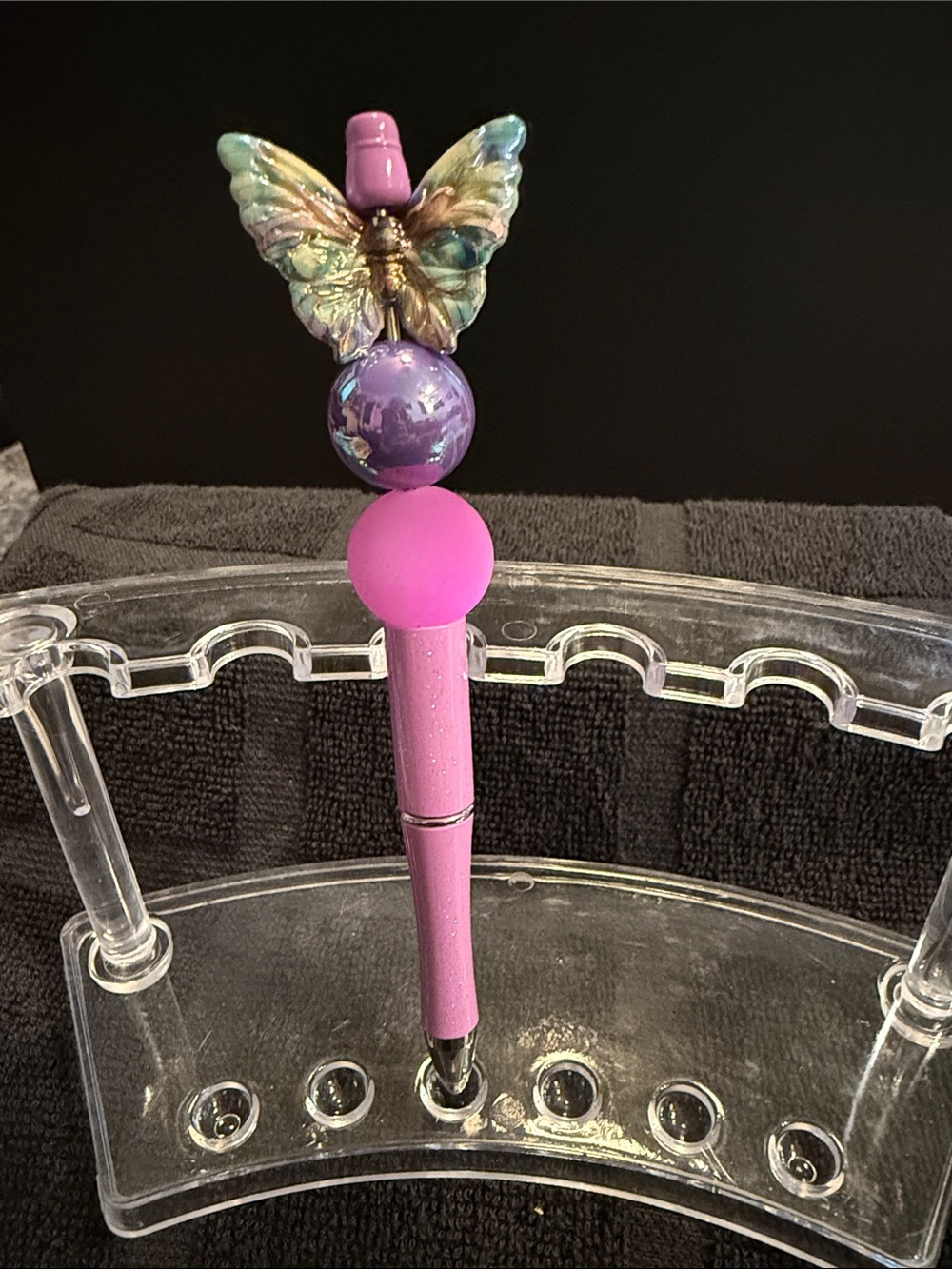 Pink Butterfly Decorative Ballpoint Pen - Unbranded